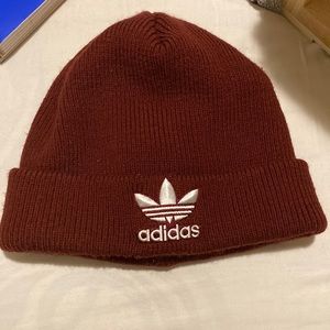 Red adidas hat, rarely worn.